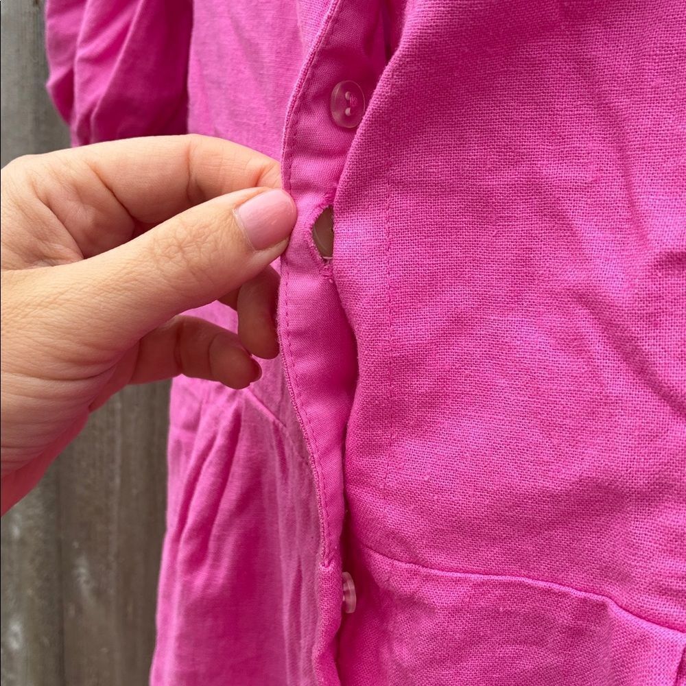 Old Navy Linen Blend Pink Dress - Picture 7 of 10